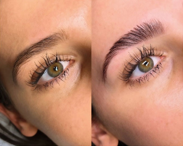 eyebrow treatment done in Lady Red Lash beauty studio 